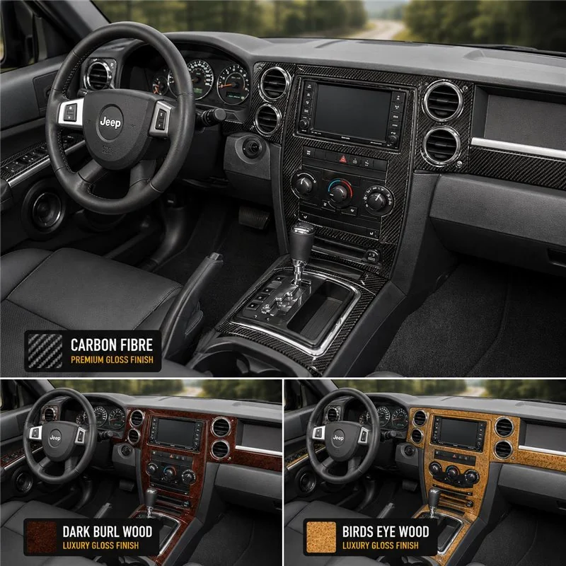 Jeep Commander 2008 - à aujourd’hui Full universel Set kit décoration intérieure tableau de bord