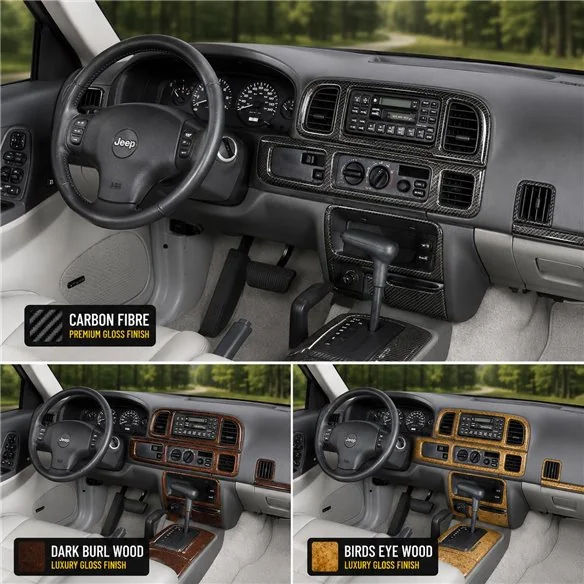 Chrysler Grand Cherokee 1992-1996 3D kit décoration intérieure tableau de bord 9 pièces