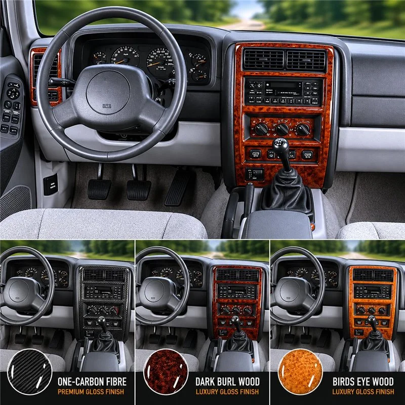 Jeep Cherokee 1997-1999 kit décoration intérieure tableau de bord 20 pièces