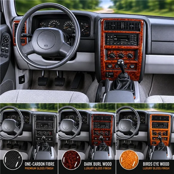 Jeep Cherokee 1997-1999 kit décoration intérieure tableau de bord 20 pièces