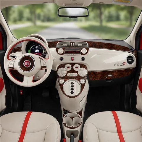 Fiat 500 2008-2020 kit décor tableau de bord 3D, 15 pièces