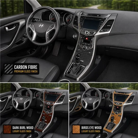 Hyundai Elantra 2014 - à aujourd’hui kit complet, sans navigation kit décoration intérieure tableau de bord
