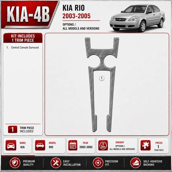 Kia Rio 2003-2005 Options kit décoration intérieure tableau de bord