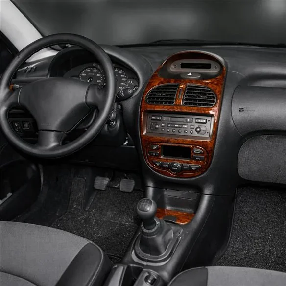 Peugeot 206 1998-2001 kit décor tableau de bord 3D, 8 pièces
