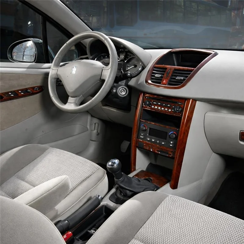 Peugeot 206 Plus 2009+ kit décor tableau de bord 3D, 6 pièces