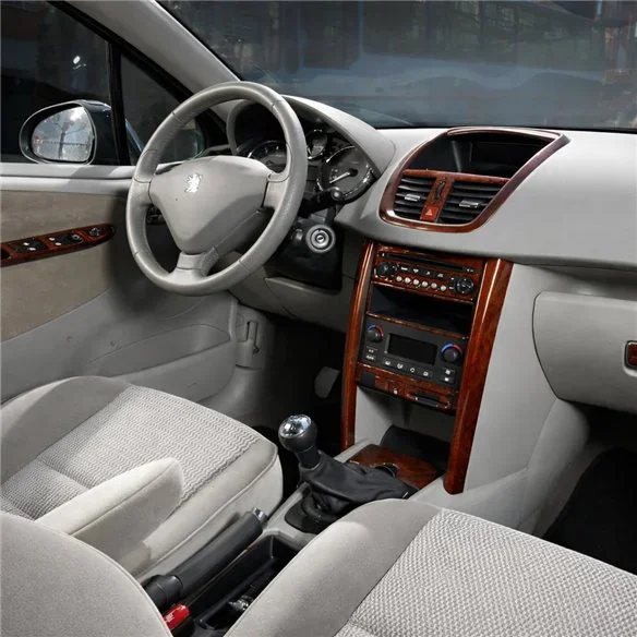 Peugeot 206 Plus 2009+ kit décor tableau de bord 3D, 6 pièces