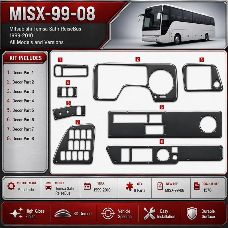 Mitsubishi Safir 1999-2010 3D kit décoration intérieure tableau de bord 8 pièces