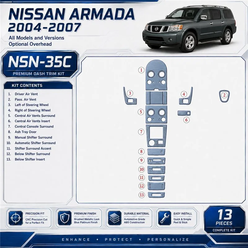 Nissan Armada 2004-2007 Optional Overhead kit décoration intérieure tableau de bord