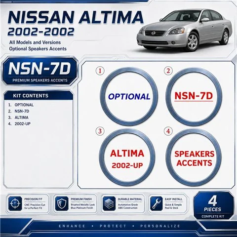 Nissan Altima 2002-2002 Optional Speakers Accents 4 pièces kit décoration intérieure tableau de bord