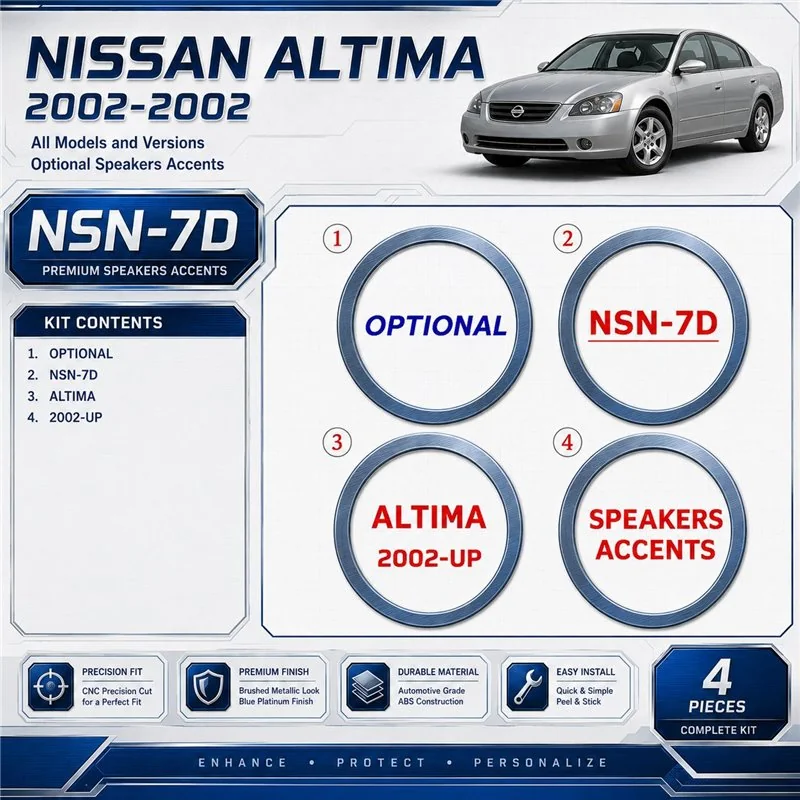 Nissan Altima 2002-2002 Optional Speakers Accents 4 pièces kit décoration intérieure tableau de bord