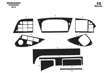 Mercedes Tourismo 01.2011 Habillage Décoration de Tableau de Bord 10-Pièce
