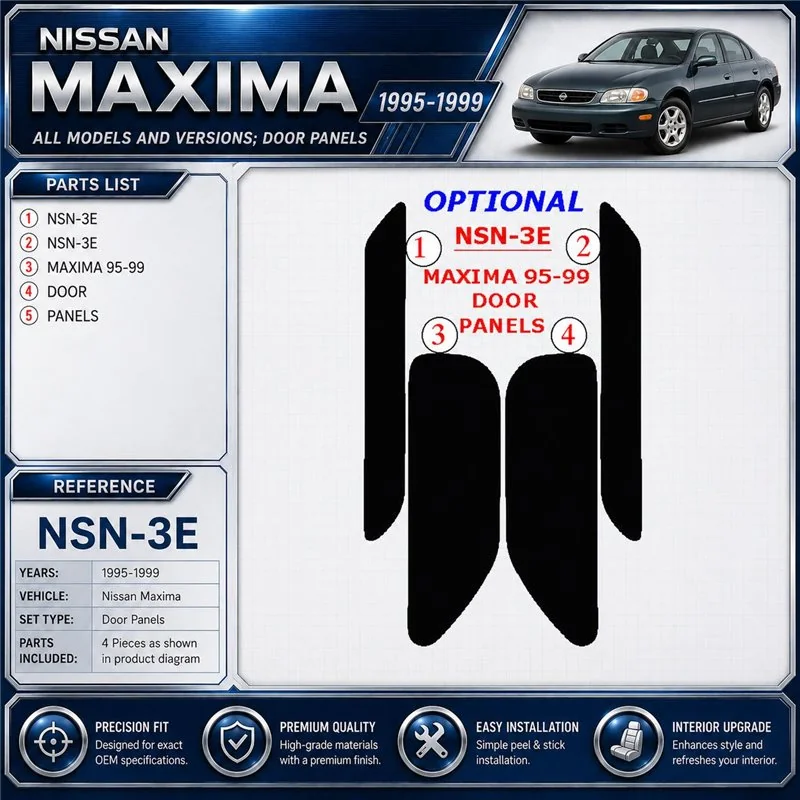Nissan Maxima 1995-1999 porte panels kit décoration intérieure tableau de bord