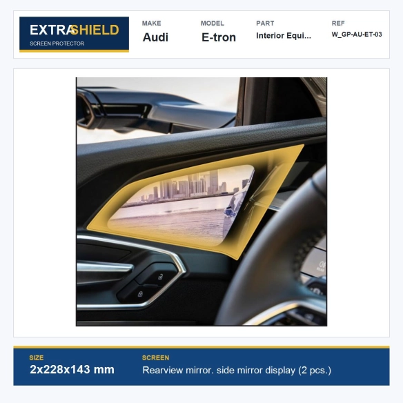 Audi E-tron Interior Equipment ExtraShield Screen Protector