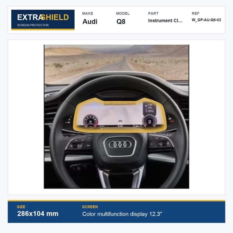 Audi Q8 Instrument Cluster ExtraShield Screen Protector