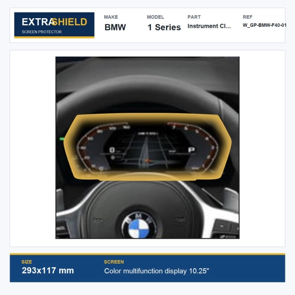 BMW 1 Series Instrument Cluster ExtraShield Screen Protector