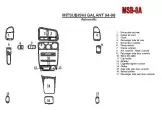 Mitsubishi Galant 1994-1998 Boîte automatique, 17 Parts set BD Kit la décoration du tableau de bord