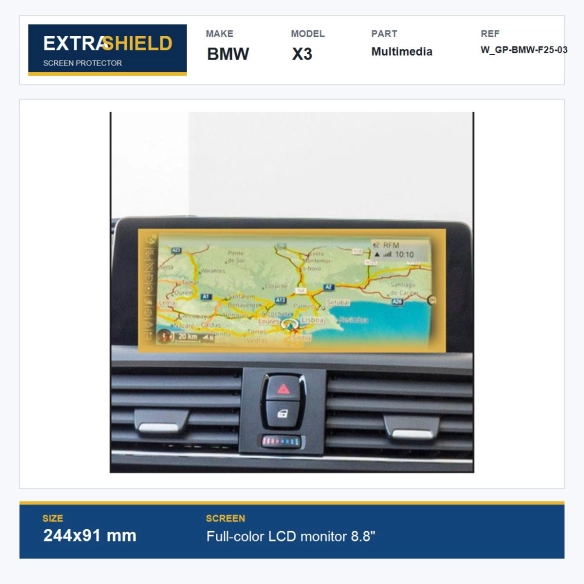 BMW X3 Multimedia ExtraShield Screen Protector
