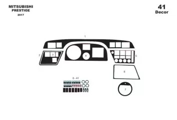 Mitsubishi Temsa Prestige Midibus 2017 Kit la décoration du tableau de bord 41-Pièce - 1 - habillage decor de tableau de bord