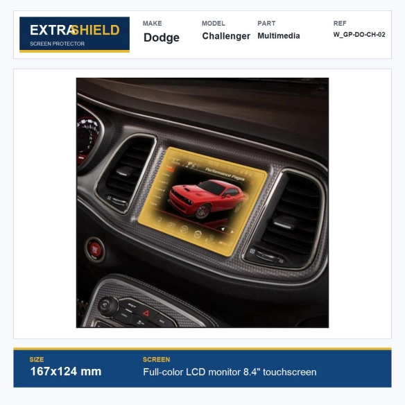 Dodge Challenger Multimedia ExtraShield Screen Protector