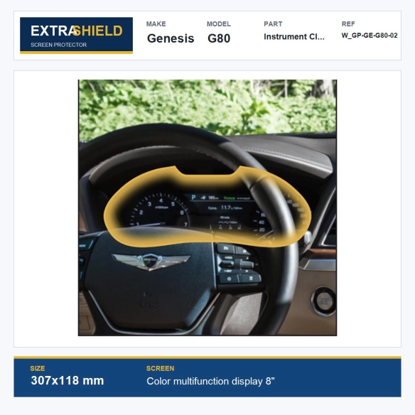 Genesis G80 Instrument Cluster ExtraShield Screen Protector