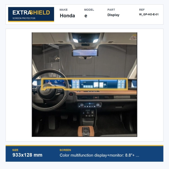 Honda e Display ExtraShield Screen Protector