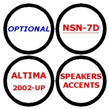 Nissan Altima 2002-2002 Optional Speakers Accents 4 Parts set BD Kit la décoration du tableau de bord - 1 - habillage decor de t