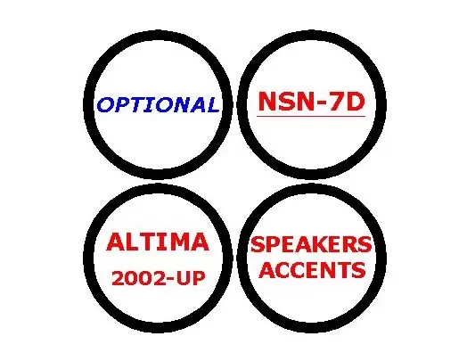 Nissan Altima 2002-2002 Optional Speakers Accents 4 Parts set BD Kit la décoration du tableau de bord - 1 - habillage decor de t