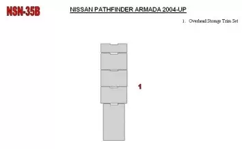 Nissan Armada 2004-2007 Overhead BD Kit la décoration du tableau de bord - 1 - habillage decor de tableau de bord