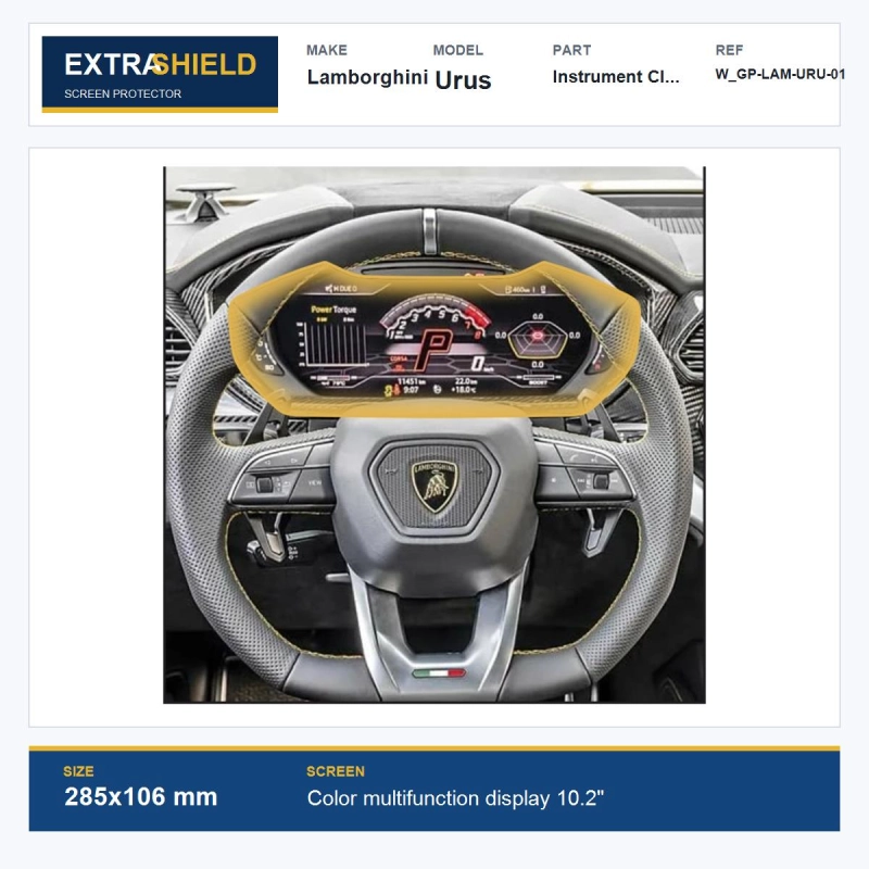 Lamborghini Urus Instrument Cluster ExtraShield Screen Protector
