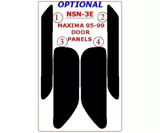 Nissan Maxima 1995-1999 Door panels BD Kit la décoration du tableau de bord - 1 - habillage decor de tableau de bord