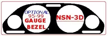 Nissan Maxima 1995-1999 Gauge Bezel BD Kit la décoration du tableau de bord - 1 - habillage decor de tableau de bord