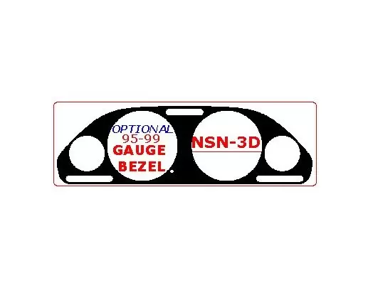 Nissan Maxima 1995-1999 Gauge Bezel BD Kit la décoration du tableau de bord - 1 - habillage decor de tableau de bord