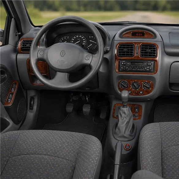 Renault Clio 1998-2001 kit décor tableau de bord 3D, 18 pièces