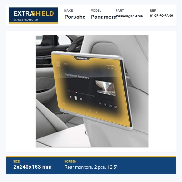 Porsche Panamera Passenger Area ExtraShield Screen Protector