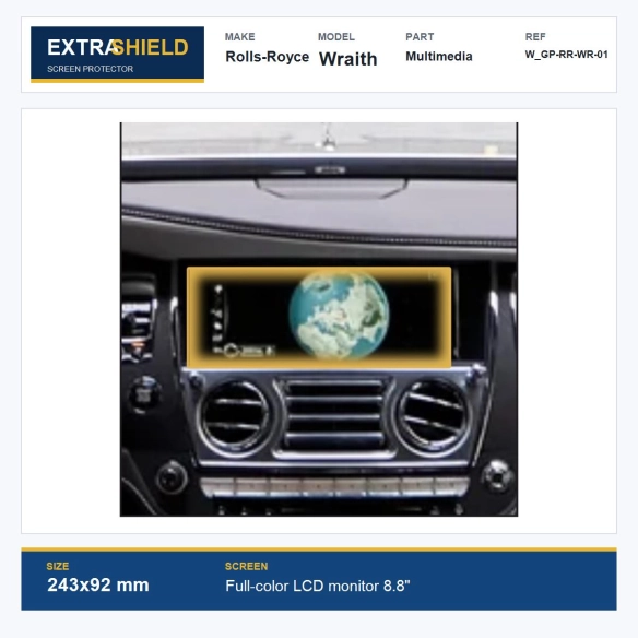 Rolls-Royce Wraith Multimedia ExtraShield Screen Protector