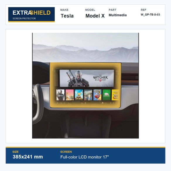Tesla Model X Multimedia ExtraShield Screen Protector