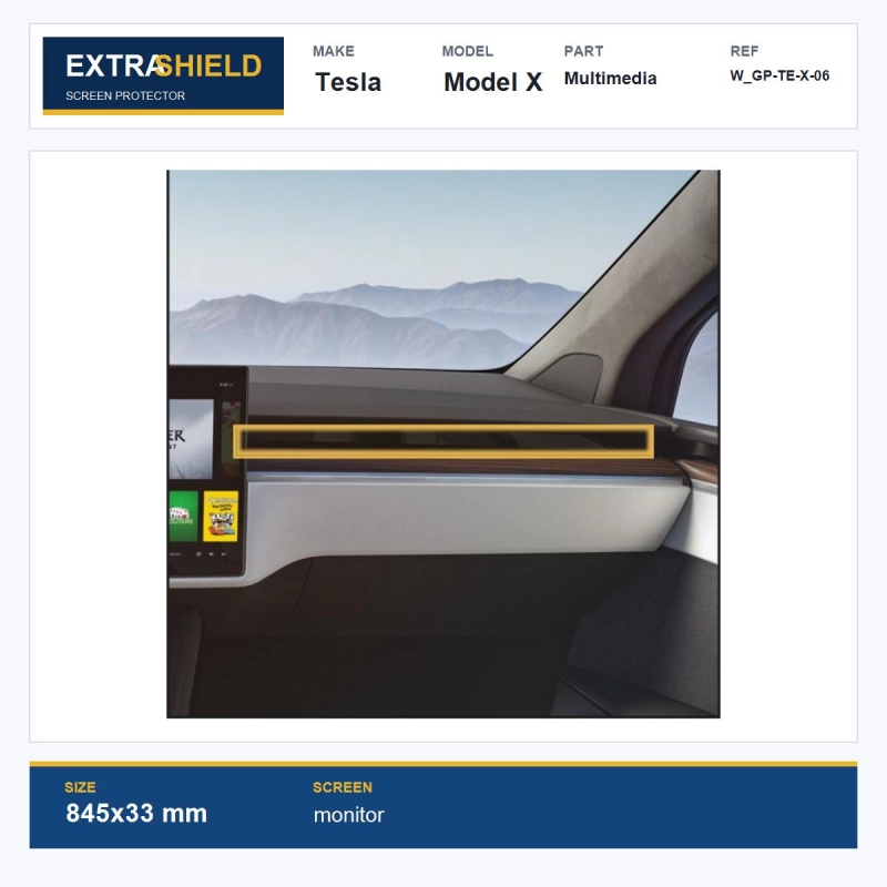 Tesla Model X Multimedia ExtraShield Screen Protector