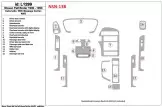 Nissan Pathfinder 1996-1999 Boîte automatique, Avec Message Center, 4WD, 16 Parts set BD Kit la décoration du tableau de bord