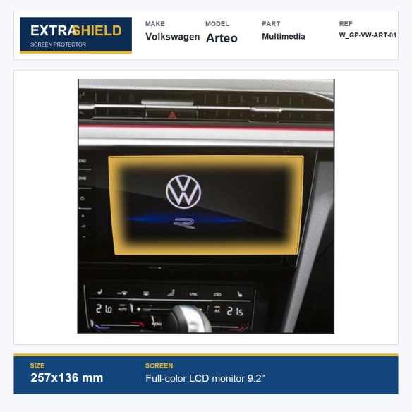 Volkswagen Arteo Multimedia ExtraShield Screen Protector