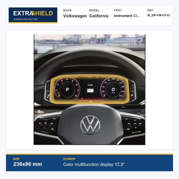 Volkswagen California Instrument Cluster ExtraShield Screen Protector