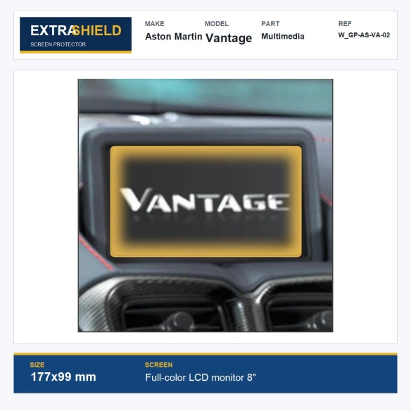 Aston Martin Vantage Multimedia ExtraShield Screen Protector