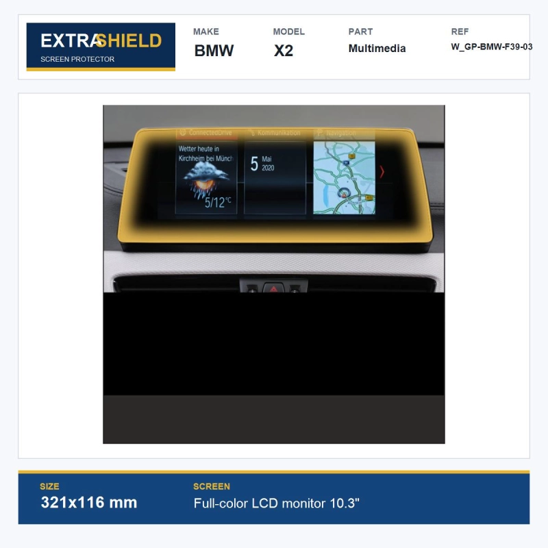 BMW X2 Multimedia ExtraShield Screen Protector