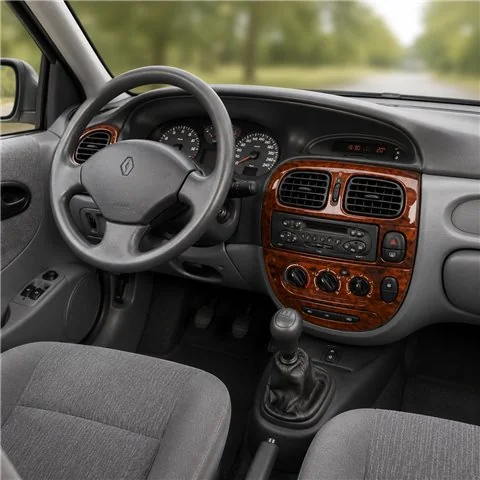 Renault Megane 1999-2003 kit décor tableau de bord 3D, 17 pièces
