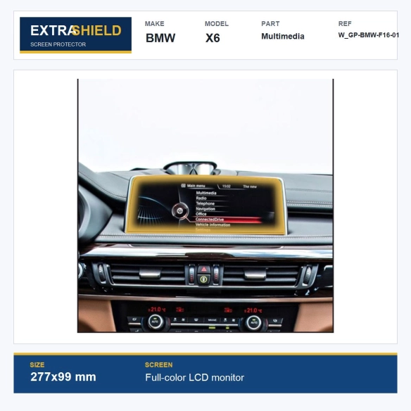 BMW X6 Multimedia ExtraShield Screen Protector