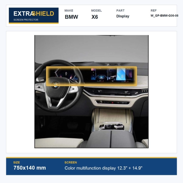 BMW X6 Display ExtraShield Screen Protector