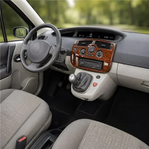 Renault Megane Scenic 2003-2010 kit décor tableau de bord 3D, 7 pièces