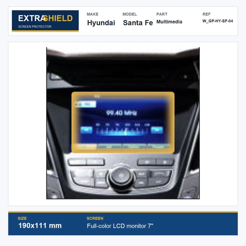 Hyundai Santa Fe Multimedia ExtraShield Screen Protector