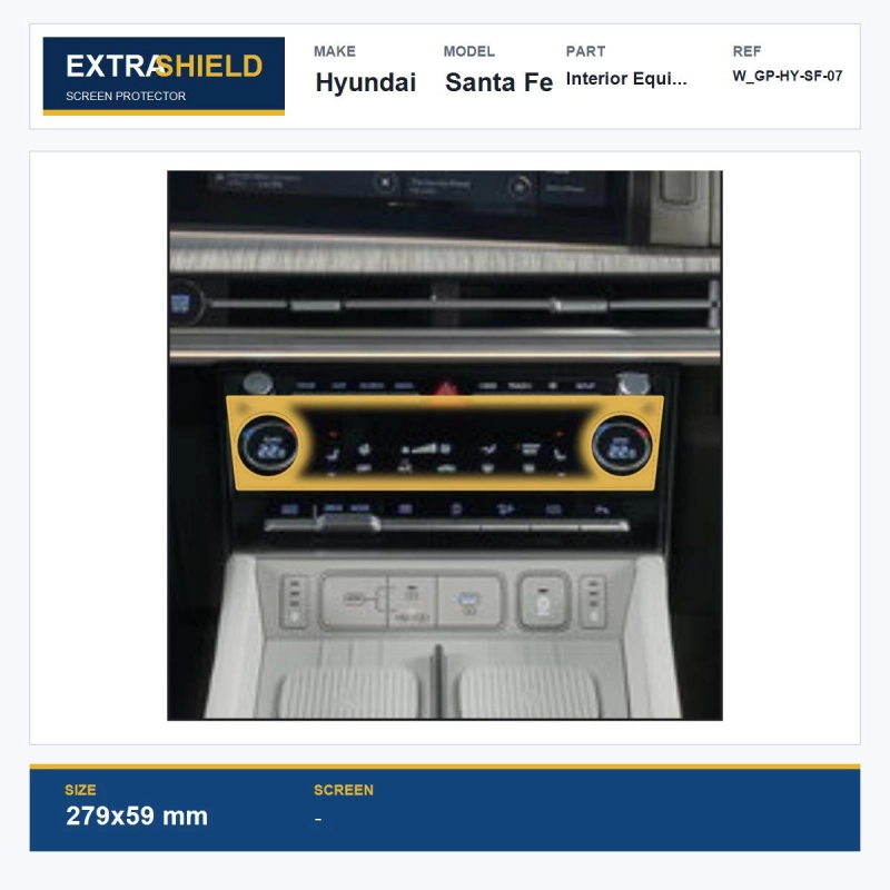 Hyundai Santa Fe Interior Equipment ExtraShield Screen Protector