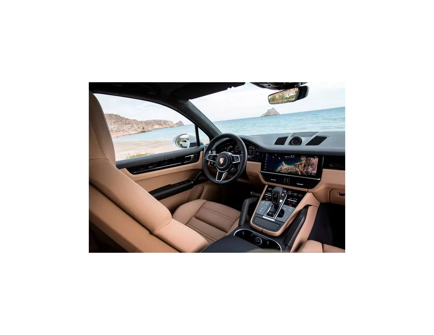 Porsche Cayenne 2018 9Y0 / 9Y3 Mittelkonsole Armaturendekor Cockpit Dekor 87 -Teile - 1 - habillage decor de tableau de bord