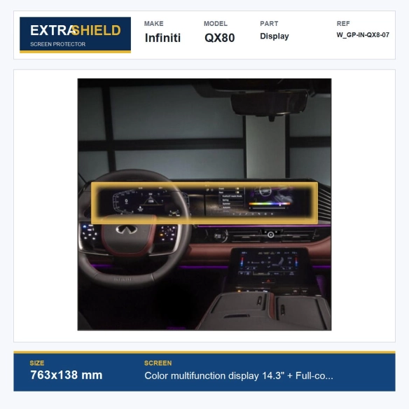 Infiniti QX80 Display ExtraShield Screen Protector